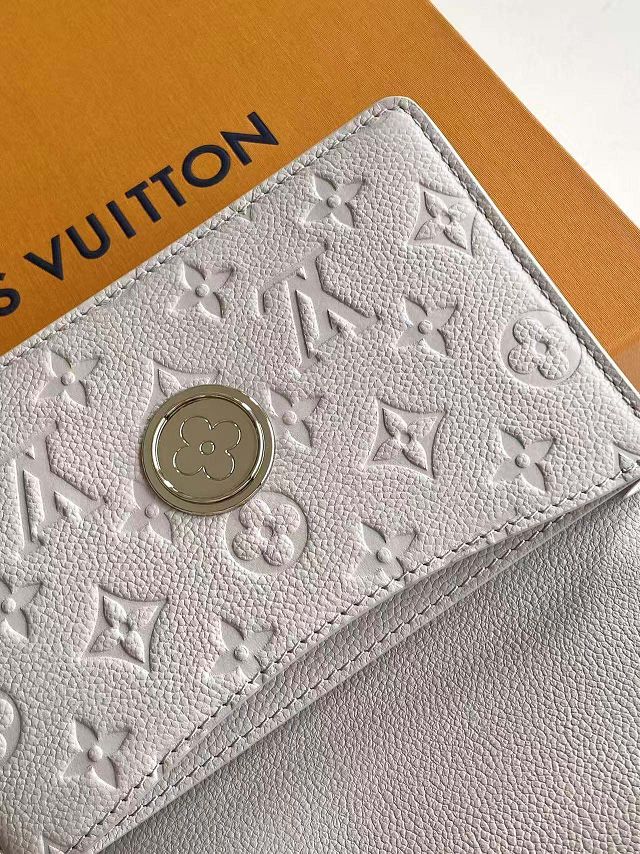 Louis vuitton original calfskin wallet on chain rosy M13570 brume