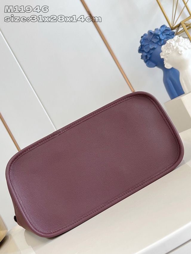 Louis vuitton original calfskin&canvas neverfull Inside out MM M25663 garnet