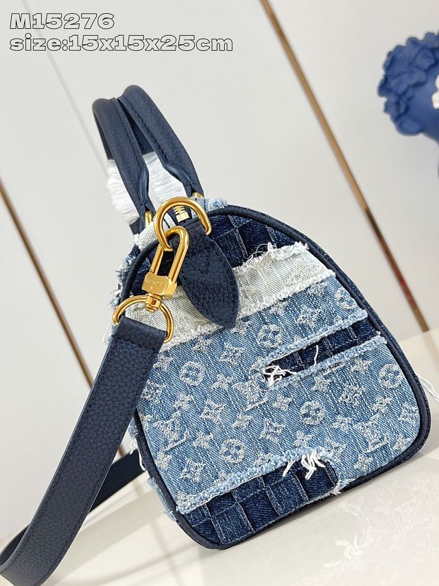 Louis vuitton original denim speedy 25 M15276 blue