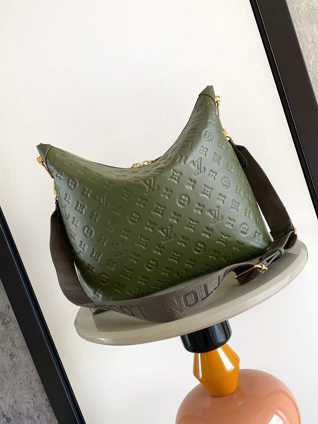 Louis vuitton original monogram calfskin coussin hobo MM M15228 green