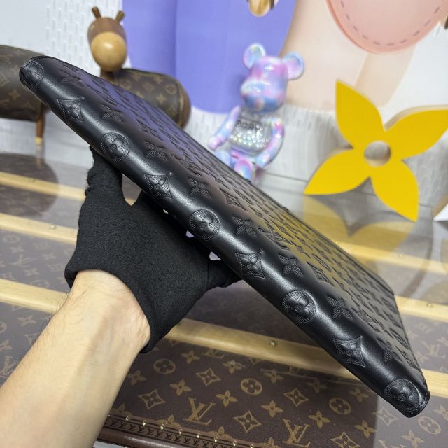 Louis vuitton original monogram calfskin pochette jour M82080 black