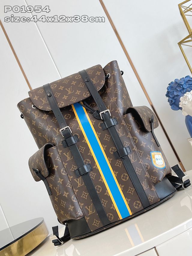 Louis vuitton original monogram canvas christopher backpack MM P01954 