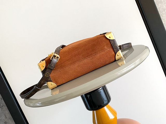 Louis vuitton original suede calfskin side trunk MM M15072 brown