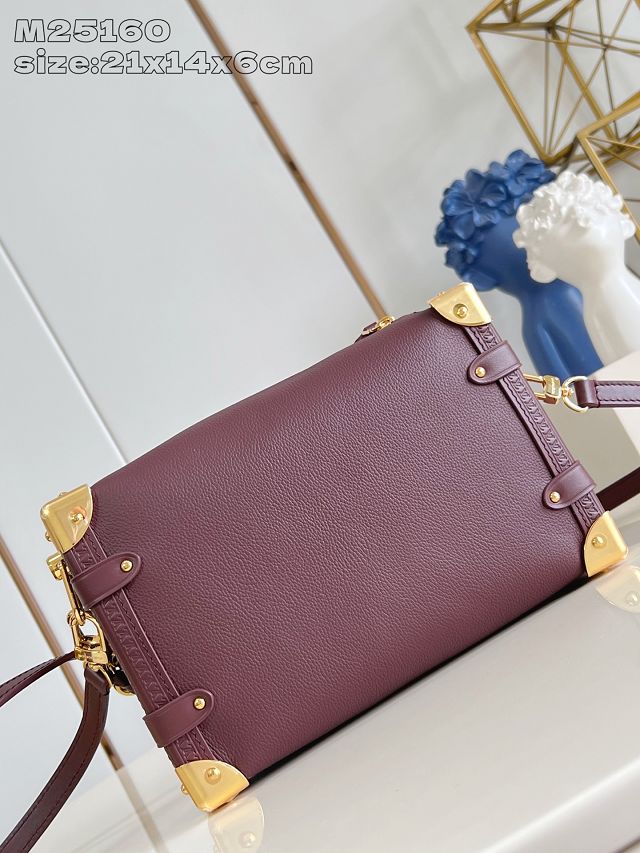 Louis vuitton original calfskin side trunk MM M25669 garnet