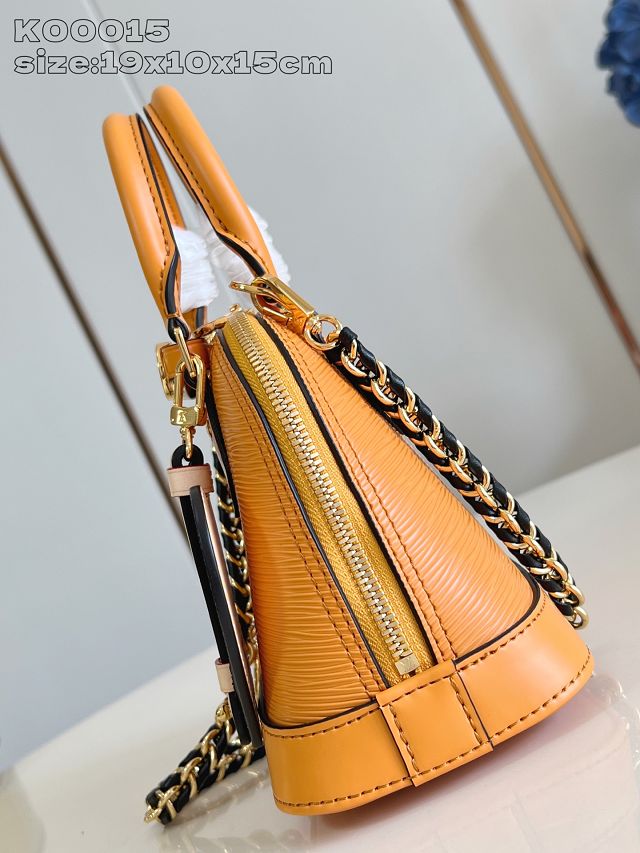 Louis vuitton original epi leather nano alma M14339 yellow