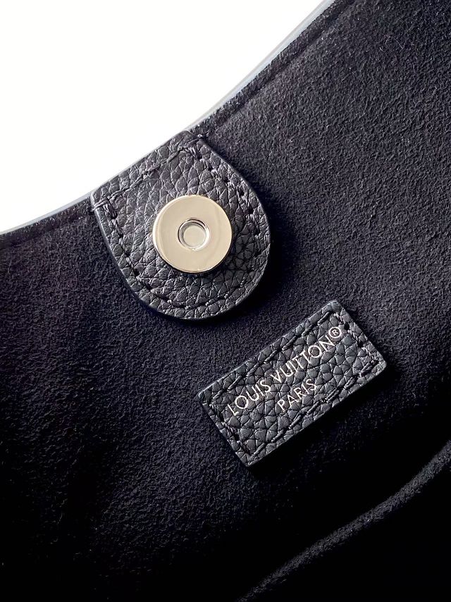 Louis vuitton original mahina calfskin all around MM M14618 black