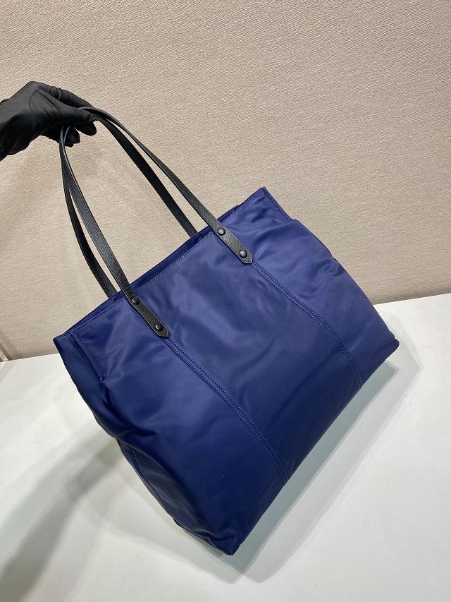 Prada original nylon large shopping bag 1BG184 blue