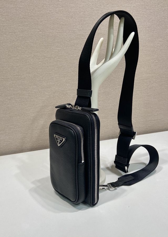 Prada original calfskin smartphone case 2VH195 black