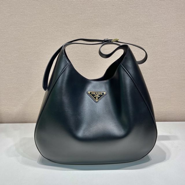 Prada original calfskin large cleo bag 1BC181 black