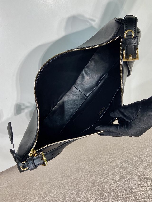 Prada original calfskin medium shoulder bag 1BC255 black