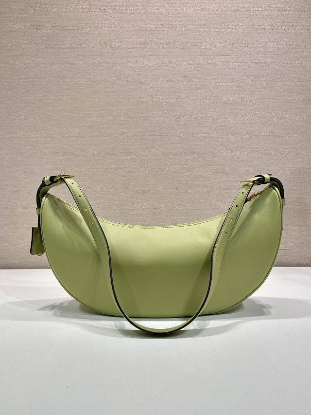 Prada original calfskin medium shoulder bag 1BC255 green