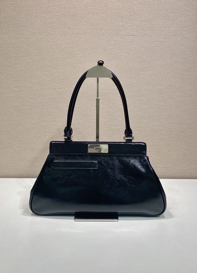 Prada original calfskin medium tote bag 1BA846 black