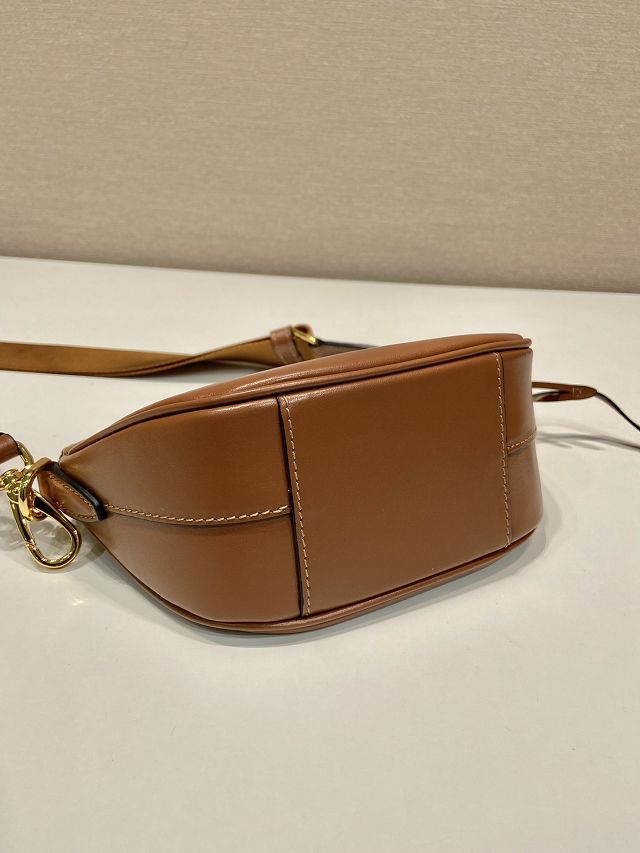 Prada original calfskin mini shoulder bag 1BH212 brown