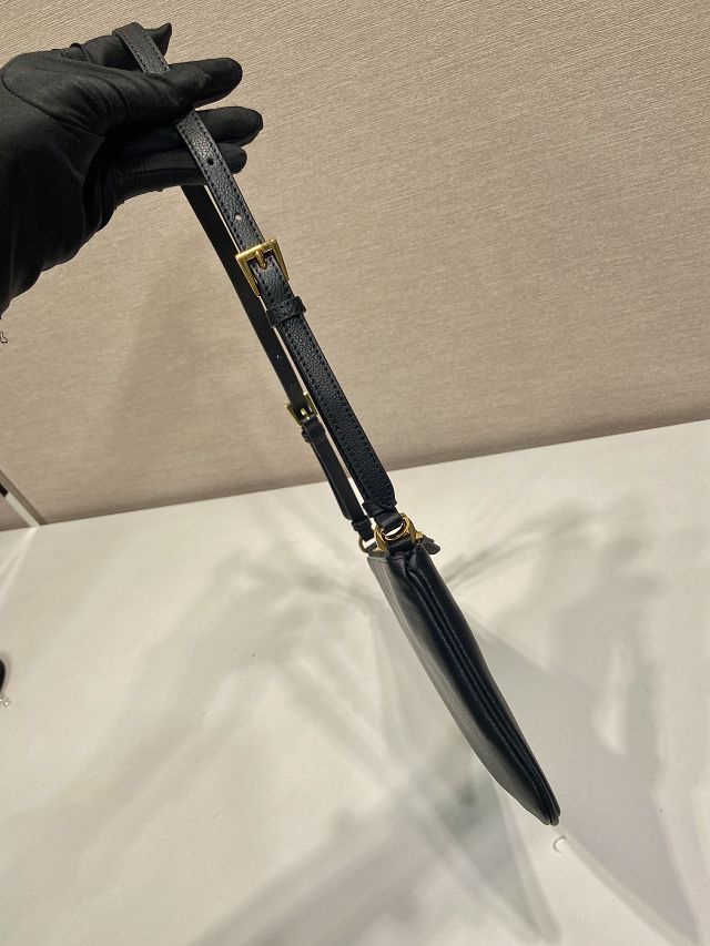 Prada original calfskin pouch 1BC238 black