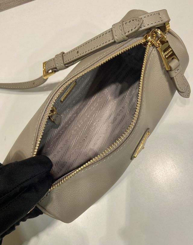 Prada original calfskin pouch 1BC239 grey