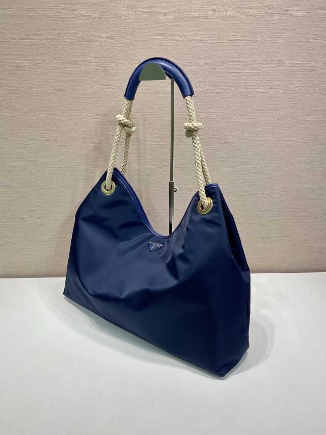 Prada original nylon mariner large shoulder bag 1BC244 blue
