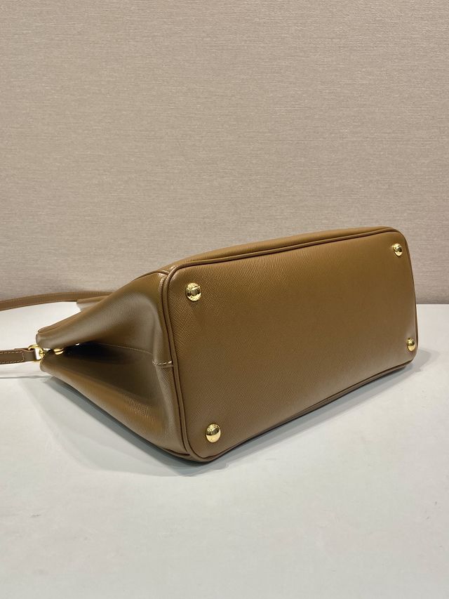Prada original saffiano calfskin galleria large bag 1BA274 brown