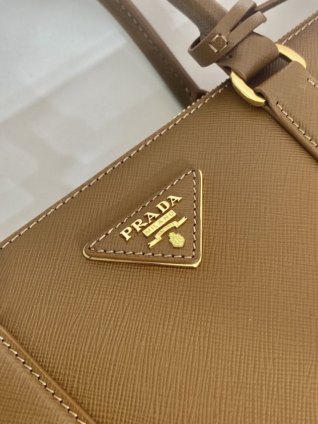 Prada original saffiano calfskin galleria large bag 1BA274 brown