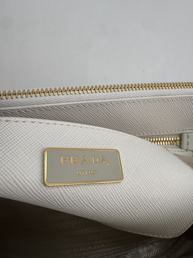 Prada original saffiano calfskin galleria medium bag 1BA863 white