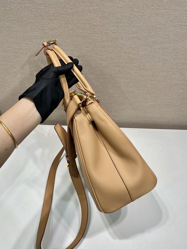 Prada original soft calfskin galleria large bag 1BA274 apricot