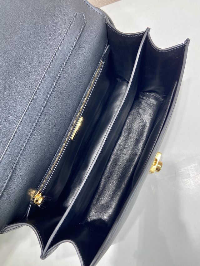 Prada original soft calfskin sound medium shoulder bag 1BN023 black