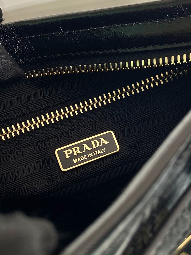 Prada original calfskin bonnie small shoulder bag 1BH215 black