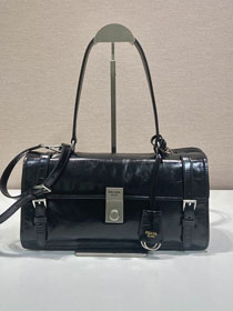 Prada original calfskin medium handbag 1BN026 black
