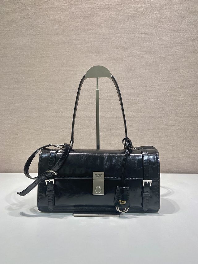 Prada original calfskin medium handbag 1BN026 black