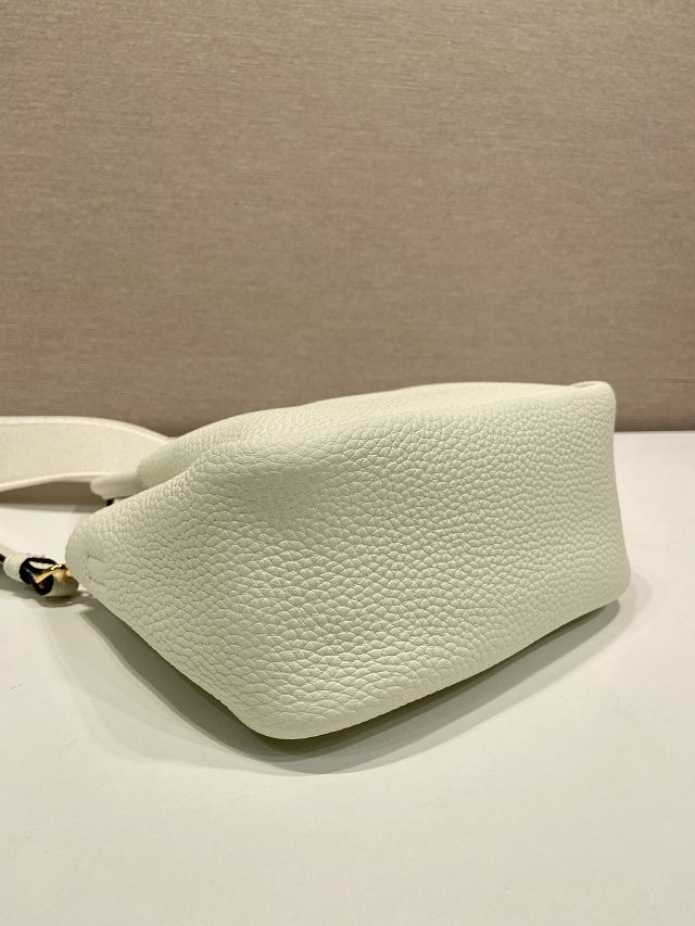 Prada original calfskin mini tote bag 1BA362 white
