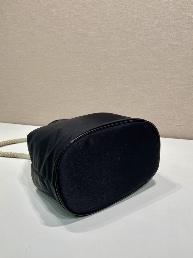 Prada original nylon mariner small bucket bag 1BE082 black