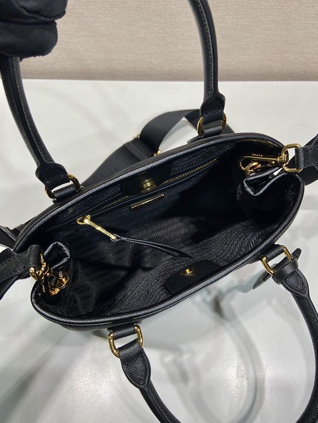 Prada original nylon small top handle bag 1BA172 black