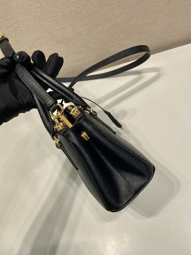 Prada original saffiano calfskin galleria mini bag 1BA916 black