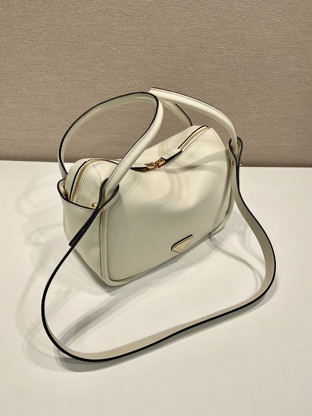 Prada original calfskin darling handbag 1BA451 white