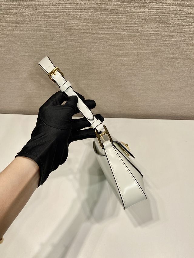 Prada original calfskin shoulder bag 1BD345 white