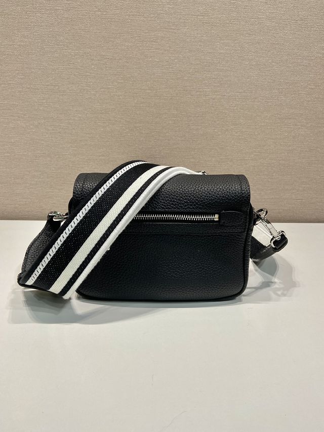 Prada original calfskin small shoulder bag 1BD332 black