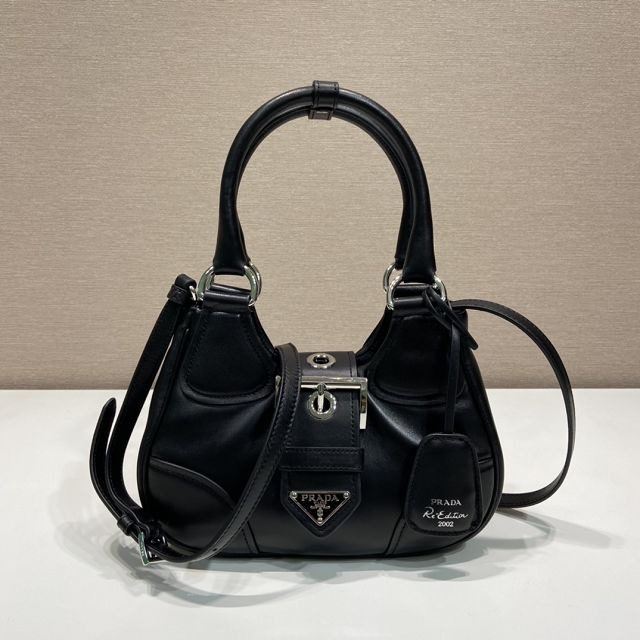 Prada original lambskin small top handle bag 1BA381 black