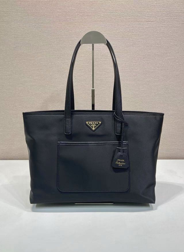 Prada original nylon medium tote bag 1BG555 black