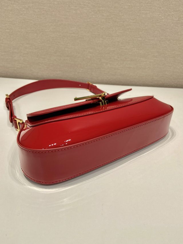 Prada original patent leather shoulder bag 1BD345 red