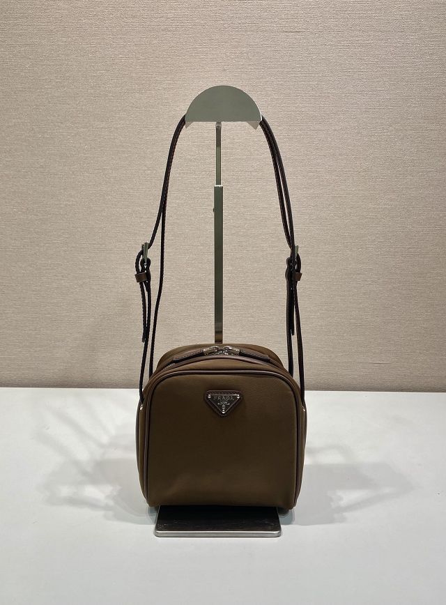Prada original nylon mini shoulder bag 1BC248 brown