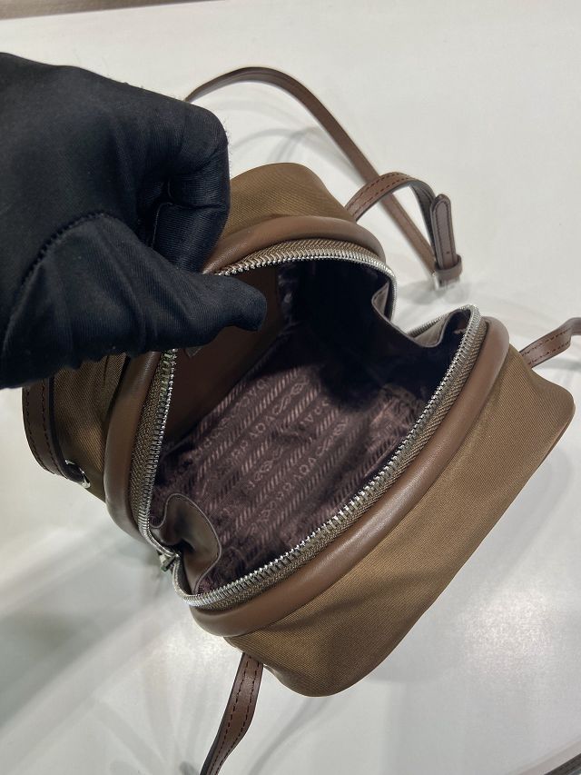 Prada original nylon mini shoulder bag 1BC248 brown