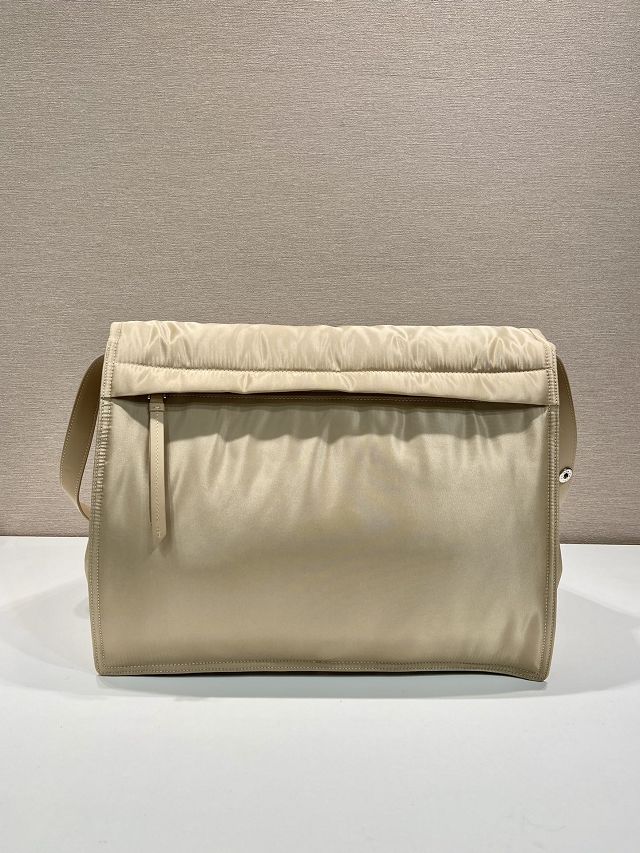 Prada original nylon traveller shoulder bag 1BD256 apricot