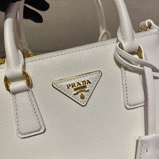 Prada original saffiano calfskin galleria mini bag 1BA906 white