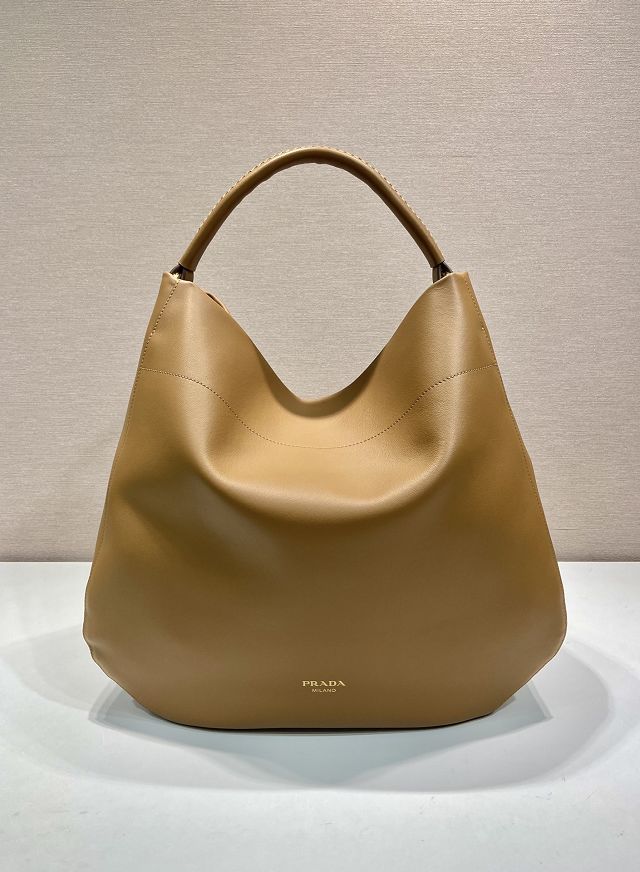 Prada original calfskin large tote bag 1BC219 caramel