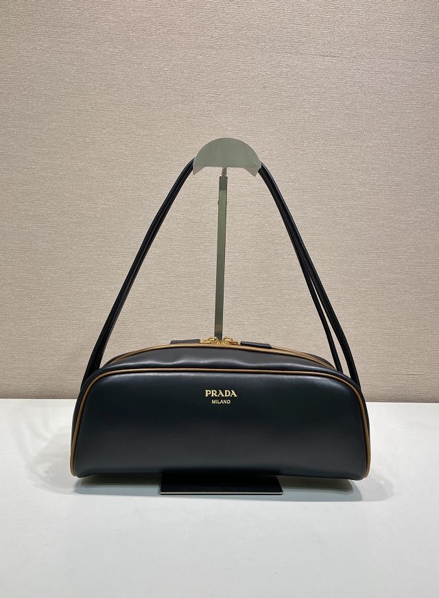 Prada original calfskin shoulder bag 1BC249 black