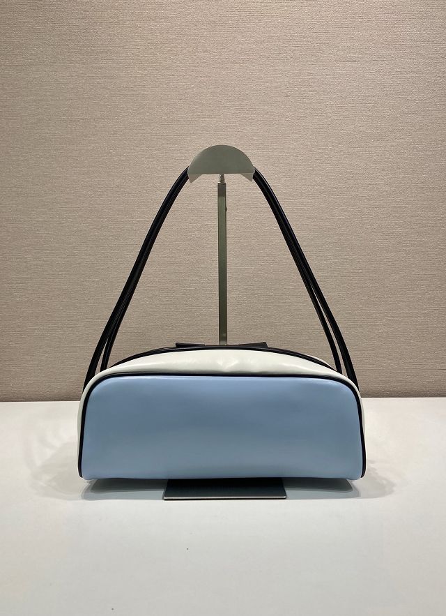 Prada original calfskin shoulder bag 1BC249 blue