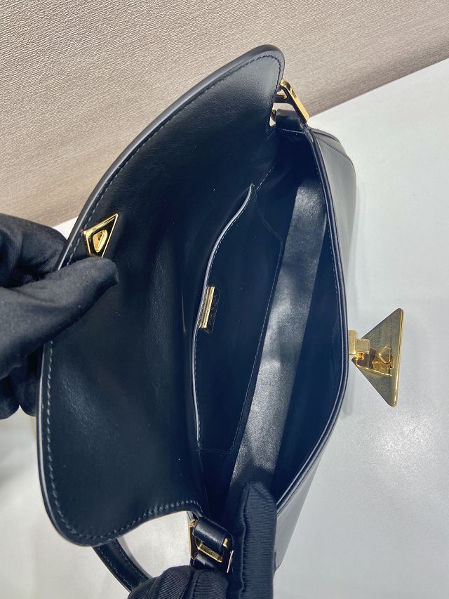 Prada original calfskin medium shoulder bag 1BD344 black