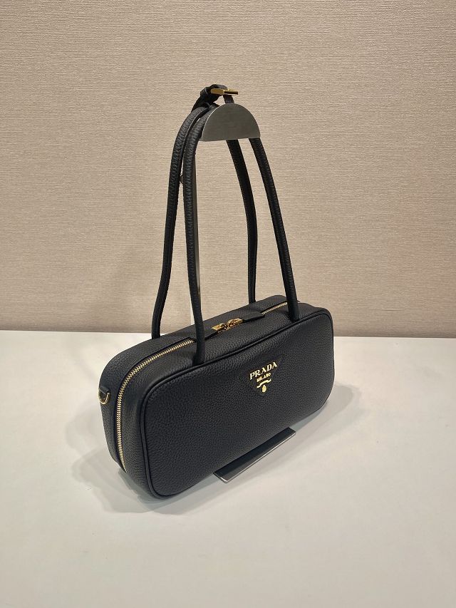 Prada original calfskin shoulder bag 1BB126 black