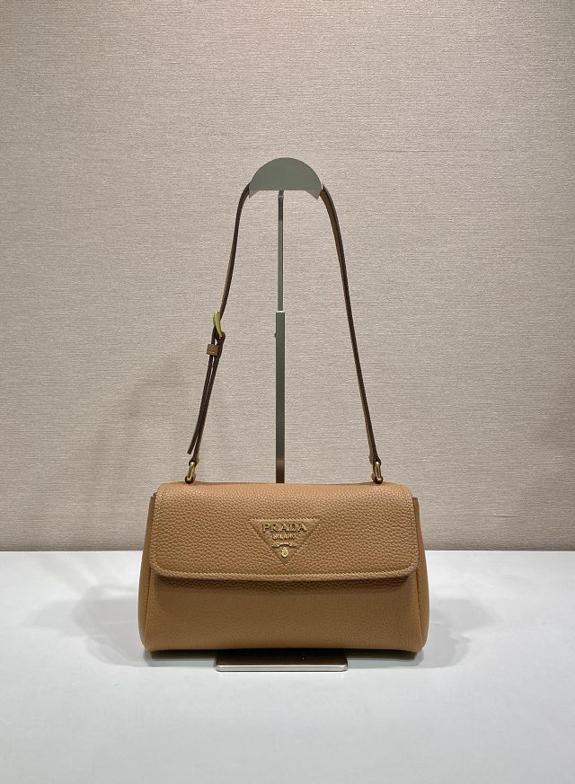 Prada original calfskin shoulder bag 1BN022 caramel