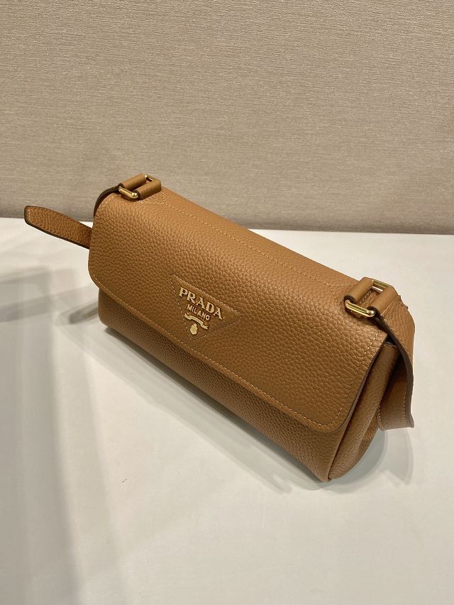 Prada original calfskin shoulder bag 1BN022 caramel