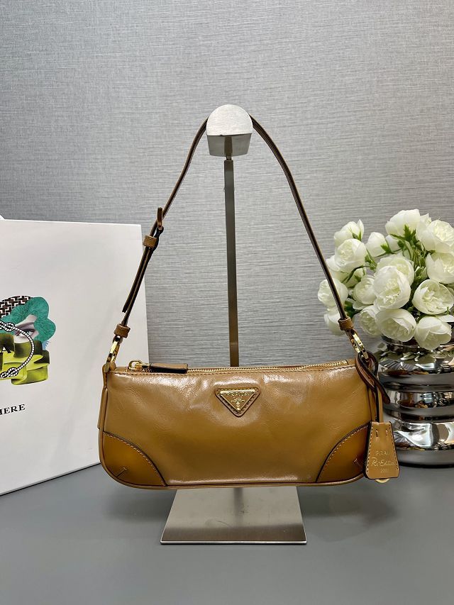 Prada original calfskin small shoulder bag 1BC201 black